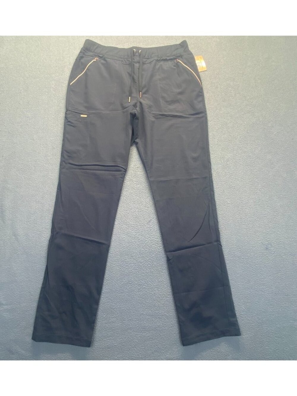 Pewter Cherokee Scrubs Statement Mid Rise Drawstring Pant CK055 T  Gray Size L